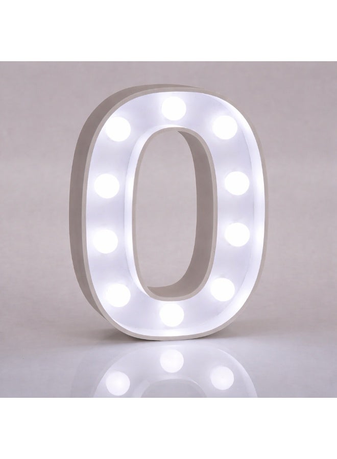 LED Marquee Letter Light Sign Wooden White (0)